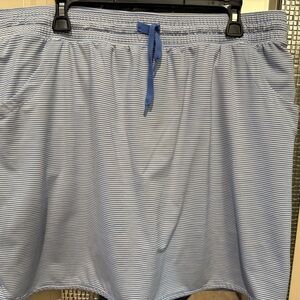 Duluth Trading Co Blue and White Striped Skort